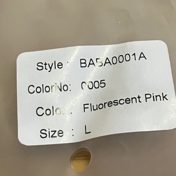 Spring Seaon Women's Fluorescent Pink Strappy Sports Bra L NWT - Picture 4 of 7